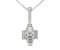Art deco emerald cut diamond and baguette diamond pendant