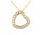 Angled heart shape round brilliant cut diamond set pendant