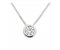 Classic floating round brilliant cut diamond solitaire pendant