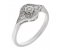 Iris art deco round brilliant cut diamond cluster ring