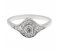 Iris art deco round brilliant cut diamond cluster ring