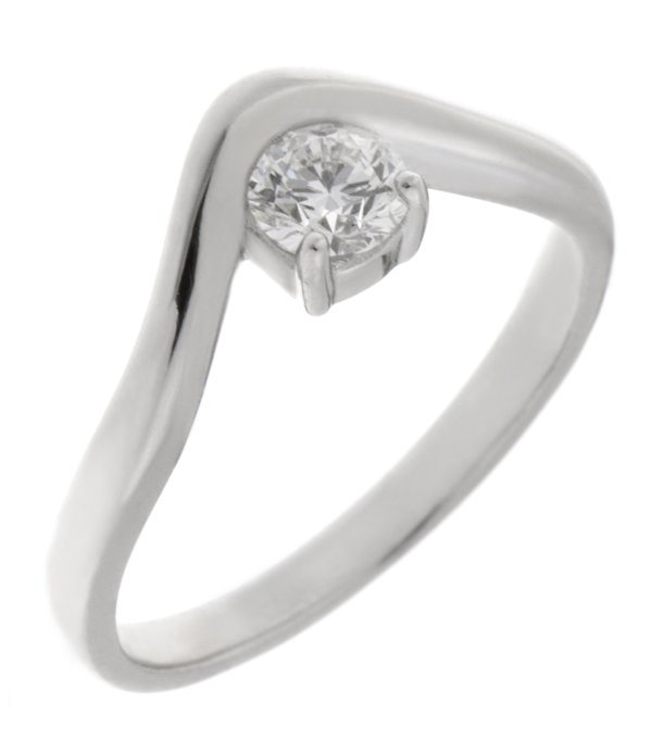 Arro modern round brilliant cut diamond solitaire ring