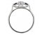 Olivia classic round brilliant cut diamond and round blue sapphire trilogy ring