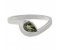 Avery modernist pear shape green sapphire solitaire crossover ring