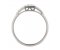 Chrysler art deco style round brilliant cut diamond engagement ring