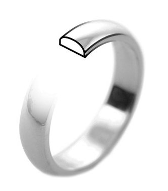 Classic D shape wedding bands