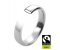 Fair trade gold classic cushion shape wedding band