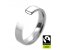 Fair trade gold classic flat court shape wedding bands