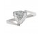 Modern trilliant cut diamond crossover ring