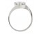 Modern trilliant cut diamond crossover ring
