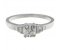 Art deco cushion cut and baguette diamond engagement ring