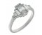 Art deco emerald cut and baguette diamond cluster ring