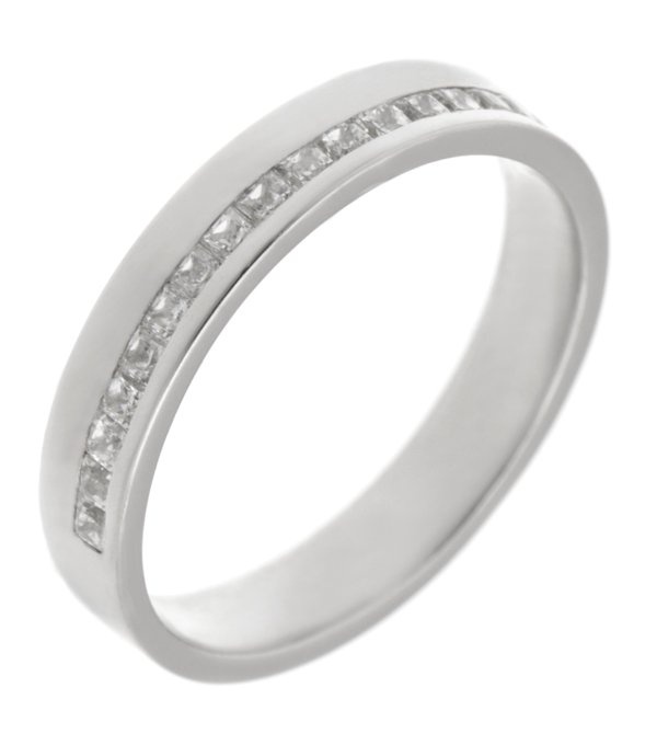 Naples flat princess cut diamond eternity ring