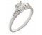 Classic emerald cut diamond engagement ring with baguette shoulders