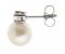 Classic round pearl and round diamond drop earrings