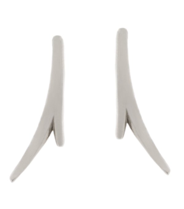 Modern split plain drop earrings