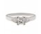 Art deco princess cut and baguette diamond engagement ring