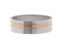 Red and white gold flat court wedding band