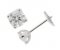 Tulip style classic round diamond stud earrings