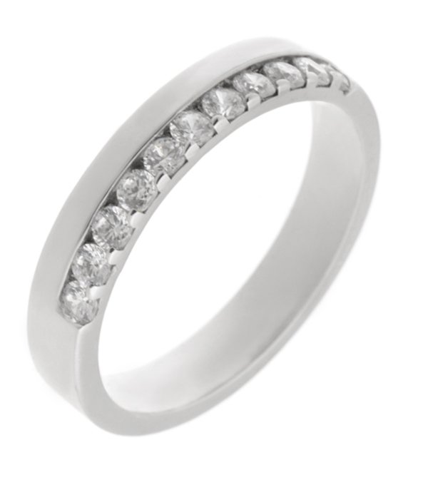 Verona flat round brilliant cut diamond eternity ring