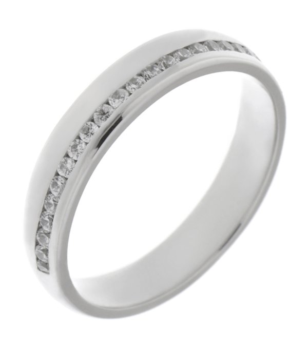 Naples court round brilliant cut diamond eternity ring