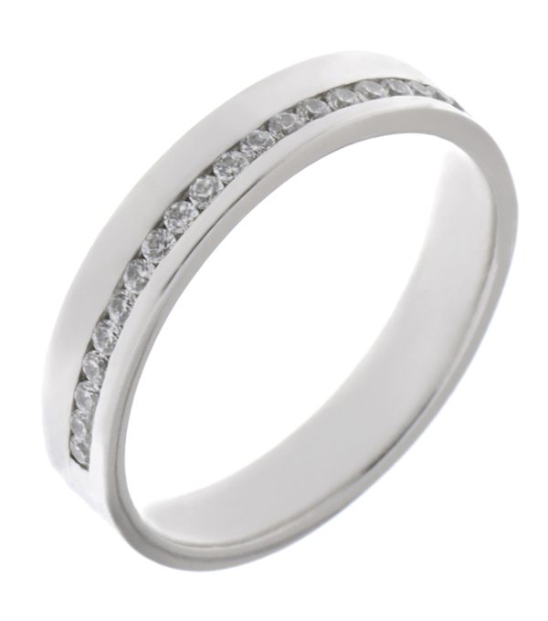Naples flat round brilliant cut diamond eternity ring