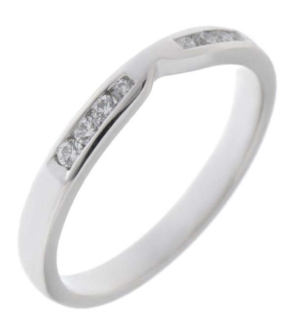 Addison channel set round brilliant cut diamond shaped eternity ring
