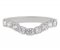 Claw set round brilliant diamond curved wishbone shaped ring