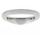 Art deco step plain half moon straight edged ring