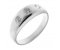 Classic gypsy style round brilliant cut diamond trilogy ring