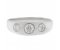 Classic gypsy style round brilliant cut diamond trilogy ring