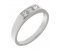 Classic channel set princess cut diamond trilogy ring main image
