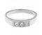 Classic channel set princess cut diamond trilogy ring top view