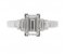 Art deco baguette cut diamond engagement ring