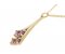 Alisia round ruby cluster drop pendant