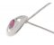 Pear drop modern oval ruby pendant