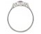 Delicate art deco style emerald cut ruby and diamond cluster ring