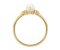 Classic pearl and round diamond trilogy ring side view