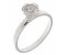 Rose bud solitaire round brilliant cut diamond engagement ring main view