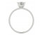 Rose bud solitaire round brilliant cut diamond engagement ring side view
