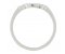 Art deco step plain curved shaped ring side view