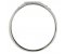 Art deco step plain half moon straight edged ring