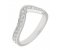 Deep wishbone shaped round brilliant cut diamond grain set ring main image