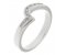 Violet curved shaped channel set round brilliant cut diamond ring main image