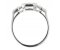 Millie Art Deco style round diamond cluster ring side angle