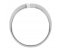 Bow shaped round diamond wedding ring side view