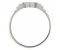 Art deco step plain crescent heavy shaped ring