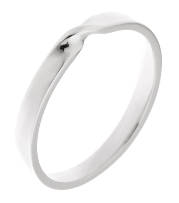 Ribbon single twist shaped dress ring main image