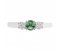 Vienna round emerald and round diamond trilogy ring