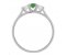 Vienna round emerald and round diamond trilogy ring